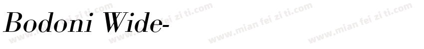 Bodoni Wide字体转换